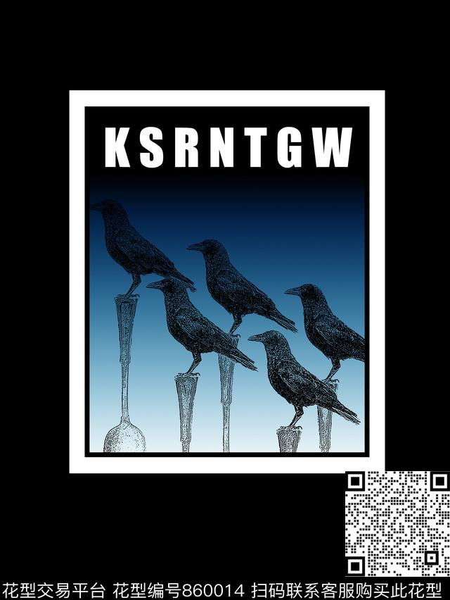 鸟几何渐变纹理数码印花华亿平台下载（图片编号: 860014） - 瓦栏（Walan）