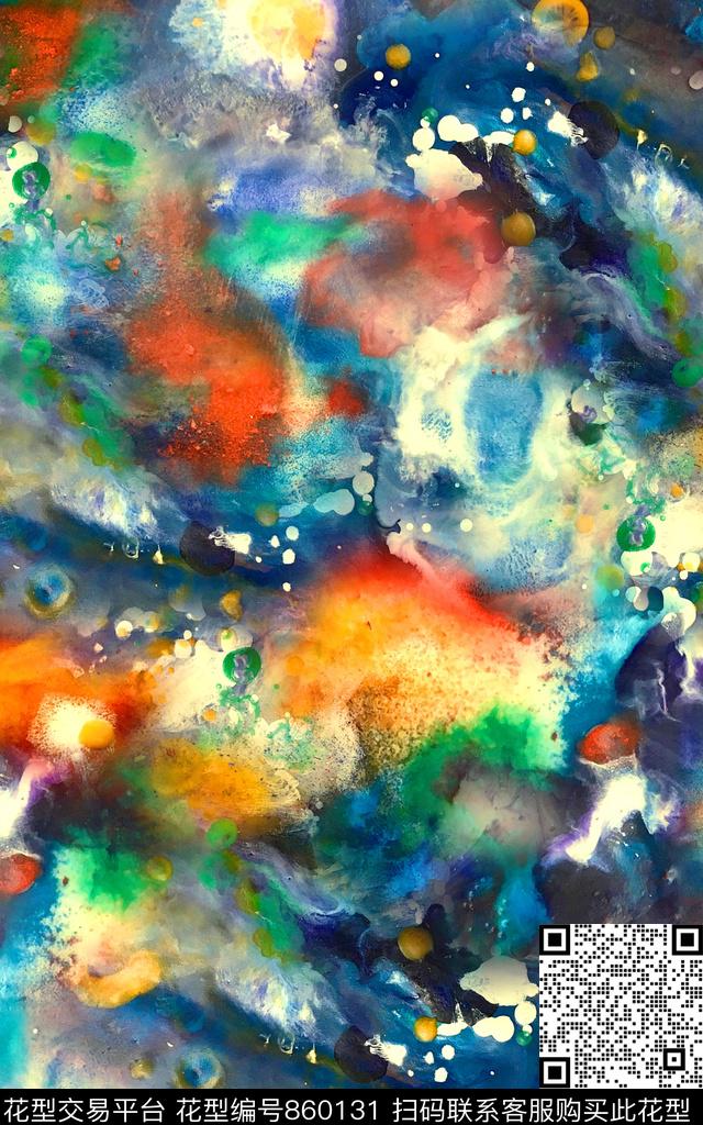 肌理抽象休闲数码印花华亿平台下载（图片编号: 860131） - 瓦栏（Walan）