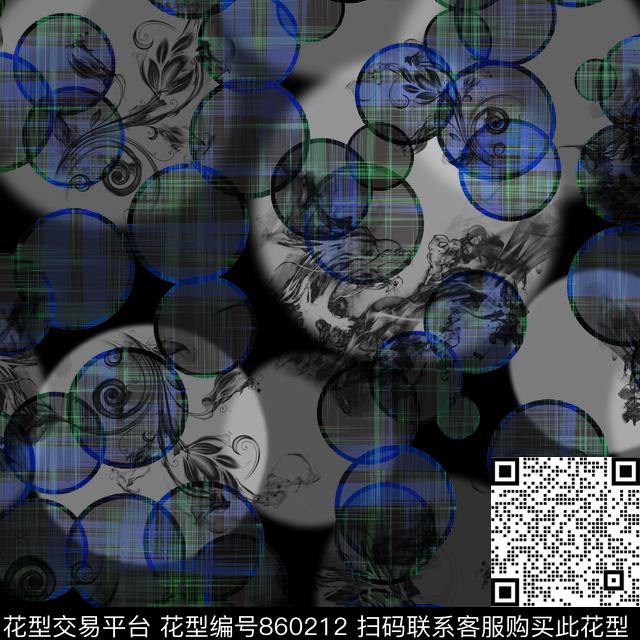 抽象创意清新风不规则几何数码印花华亿平台下载（图片编号: 860212） - 瓦栏（Walan）