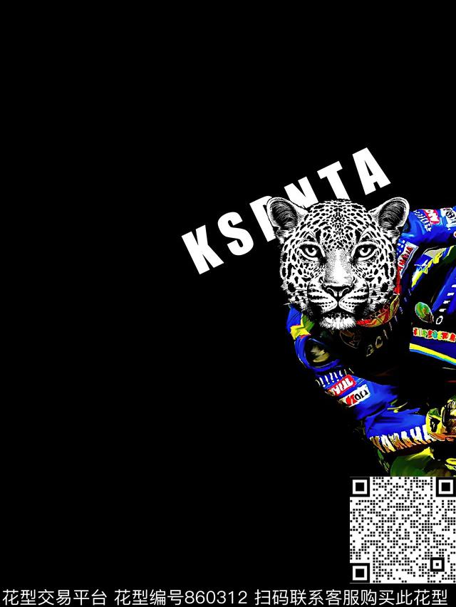 摩托车老虎男装T恤华亿平台数码印花华亿平台下载（图片编号: 860312） - 瓦栏（Walan）