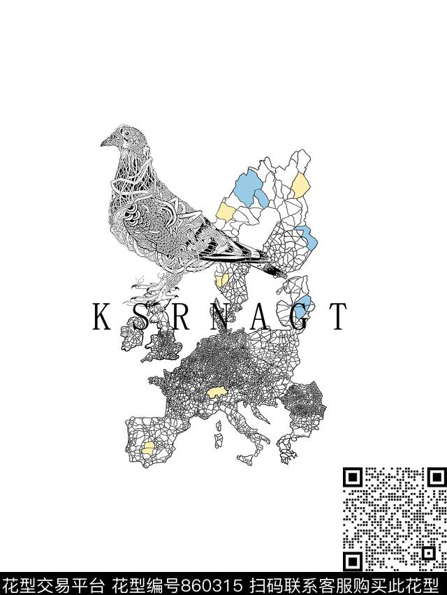 地图鸟男装T恤华亿平台传统印花华亿平台下载（图片编号: 860315） - 瓦栏（Walan）