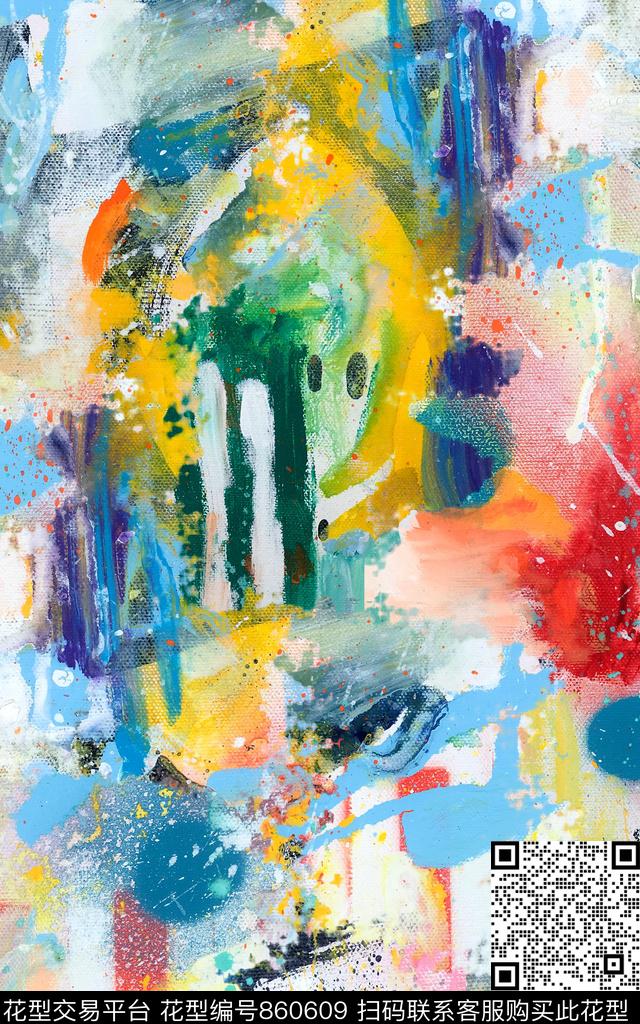 抽象肌理数码数码印花华亿平台下载（图片编号: 860609） - 瓦栏（Walan）