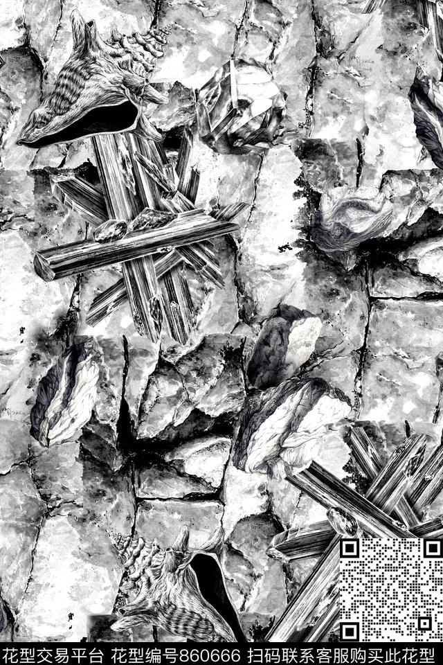 肌理石头矿石数码印花华亿平台下载（图片编号: 860666） - 瓦栏（Walan）