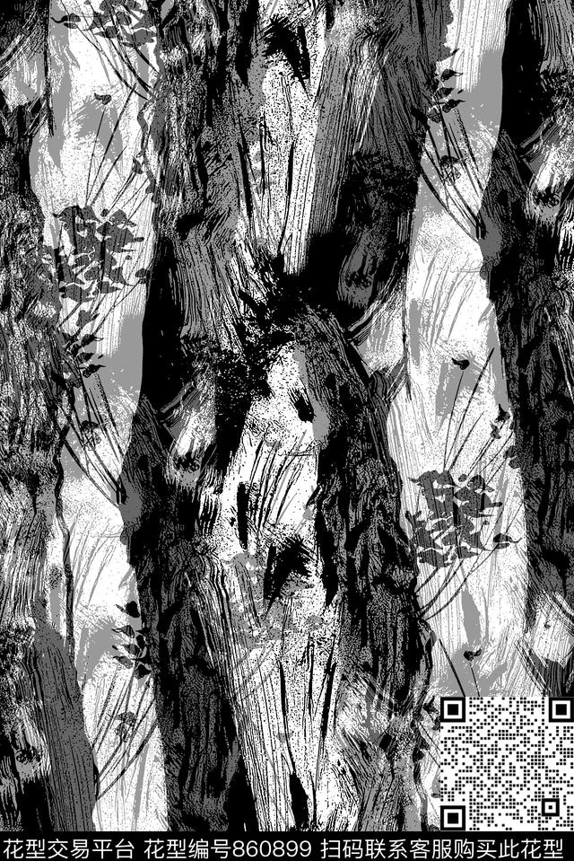 抽象纹理树枝男装夹克华亿平台传统印花华亿平台下载（图片编号: 860899） - 瓦栏（Walan）