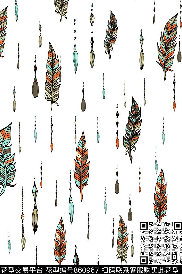 热带叶子挂饰传统印花华亿平台下载（图片编号: 860967） - 瓦栏（Walan）