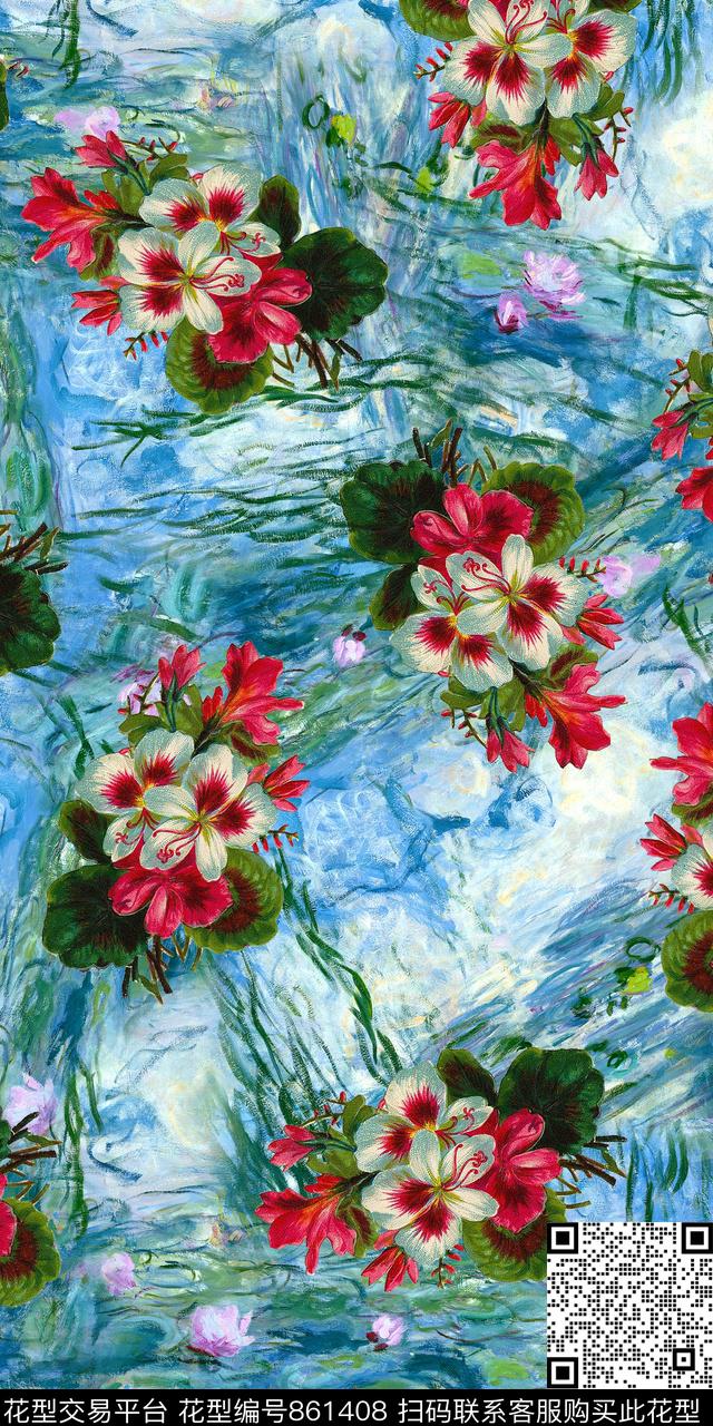 乱花数码油画数码印花华亿平台下载（图片编号: 861408） - 瓦栏（Walan）