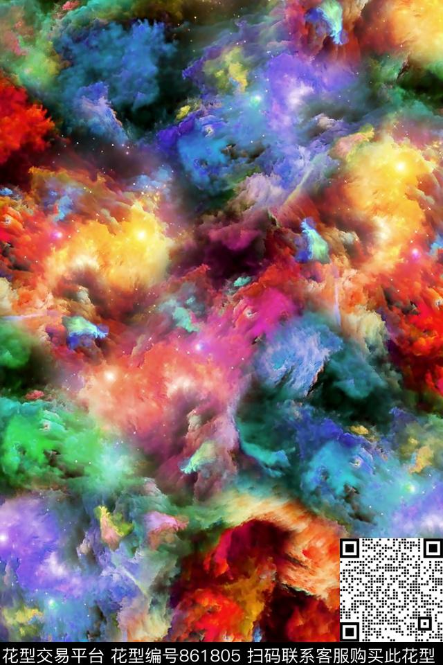 抽象欧式民族风数码印花华亿平台下载（图片编号: 861805） - 瓦栏（Walan）