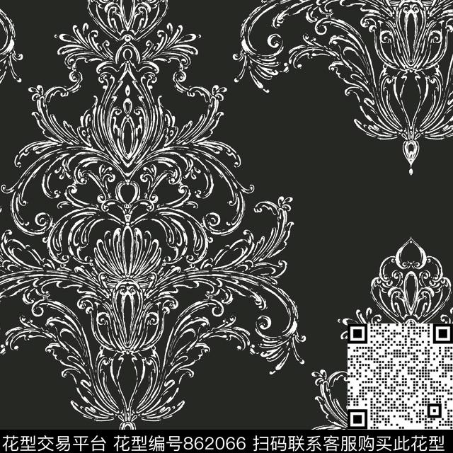 欧式花纹底纹花纹数码印花华亿平台下载（图片编号: 862066） - 瓦栏（Walan）