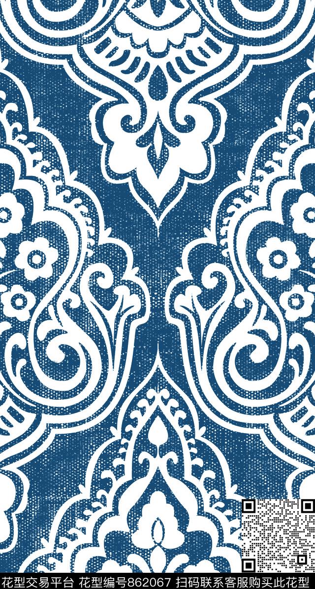 欧式花纹底纹花纹数码印花华亿平台下载（图片编号: 862067） - 瓦栏（Walan）