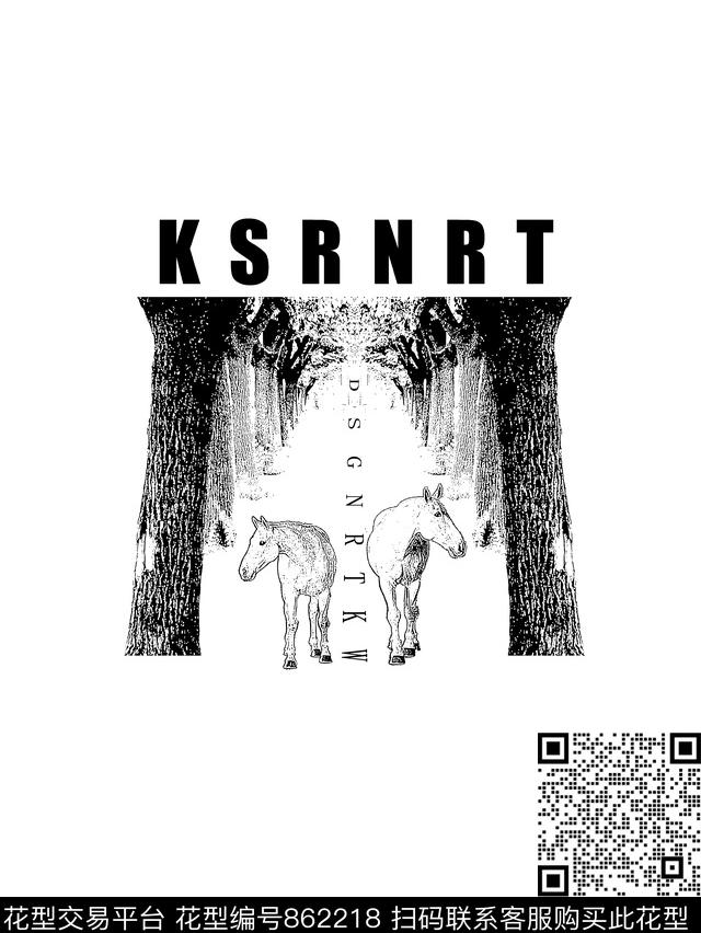 抽象树木纹理马男装T恤华亿平台传统印花华亿平台下载（图片编号: 862218） - 瓦栏（Walan）