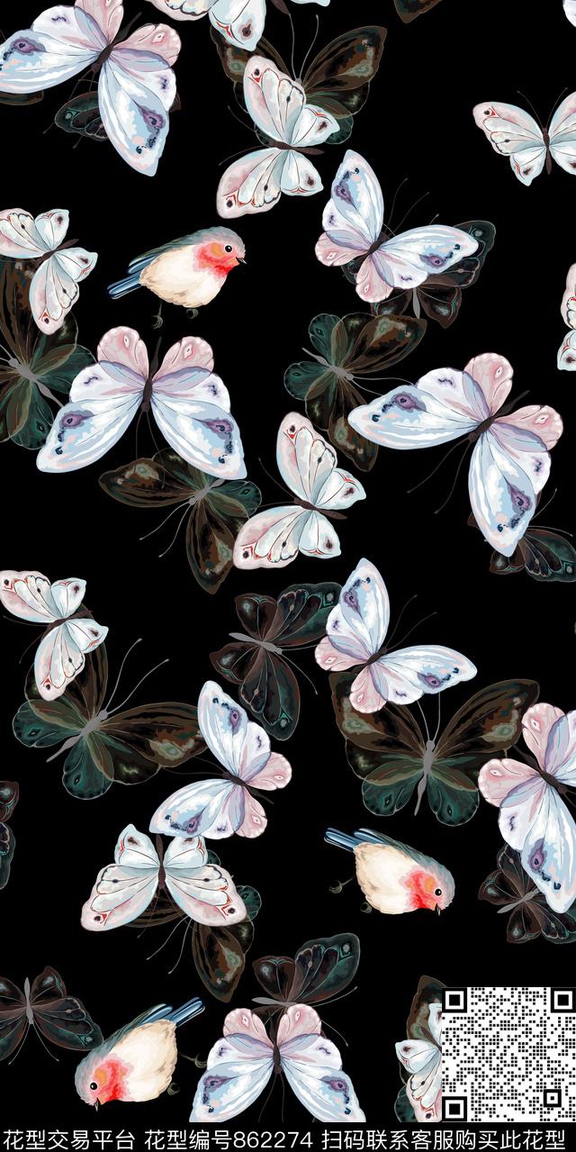乱花昆虫数码数码印花华亿平台下载（图片编号: 862274） - 瓦栏（Walan）