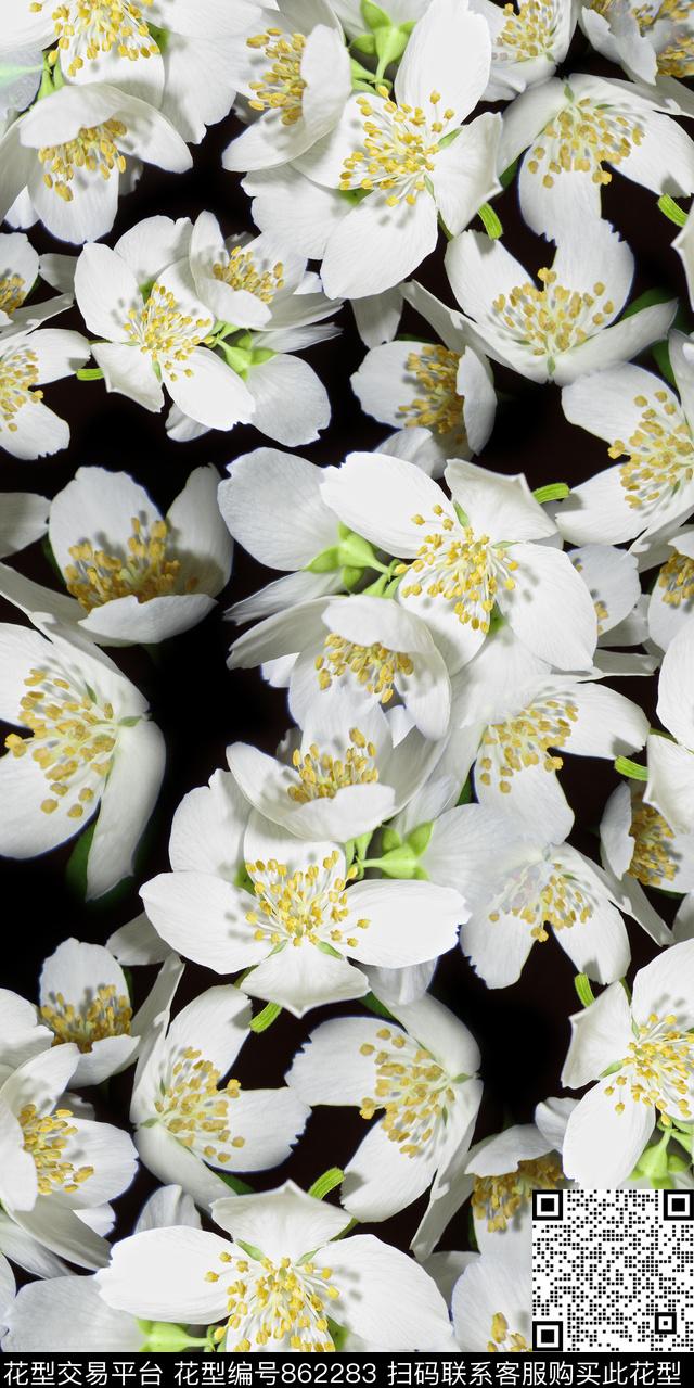 乱花花卉花朵数码印花华亿平台下载（图片编号: 862283） - 瓦栏（Walan）