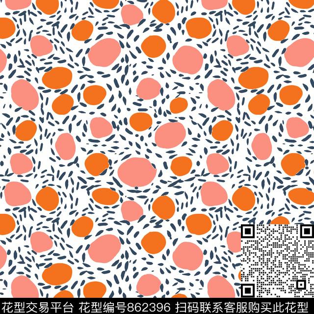 趣味手绘女装传统印花华亿平台下载（图片编号: 862396） - 瓦栏（Walan）