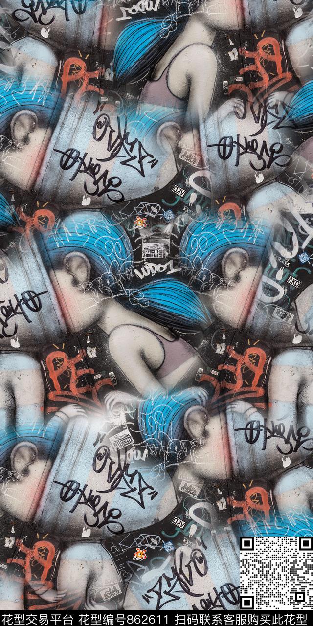 趣味人物油画数码印花华亿平台下载（图片编号: 862611） - 瓦栏（Walan）