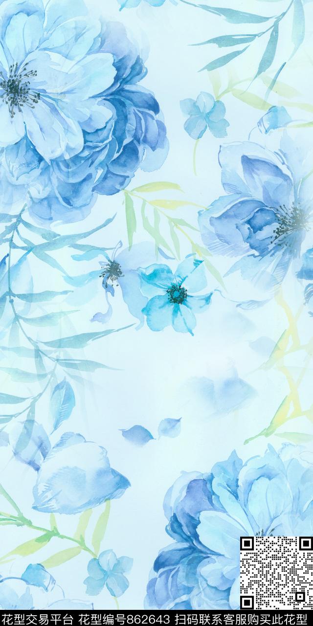 乱花花卉数码数码印花华亿平台下载（图片编号: 862643） - 瓦栏（Walan）