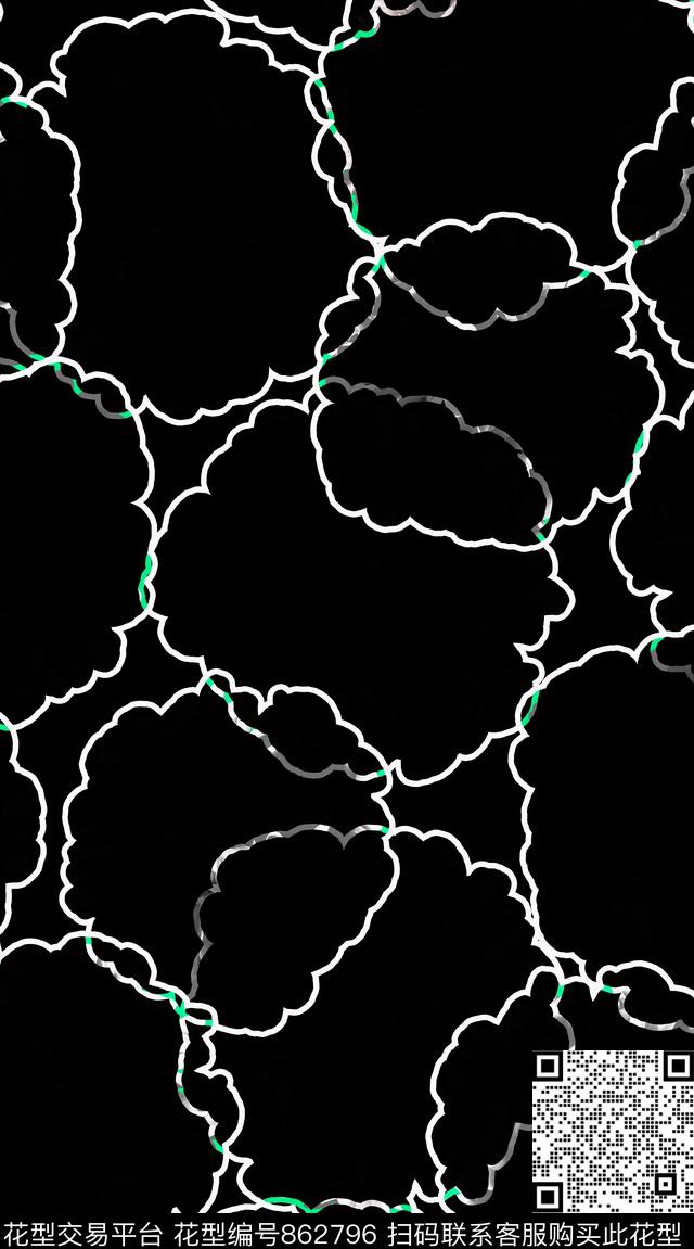 创意服装面料创意图案设计男装数码印花华亿平台下载（图片编号: 862796） - 瓦栏（Walan）