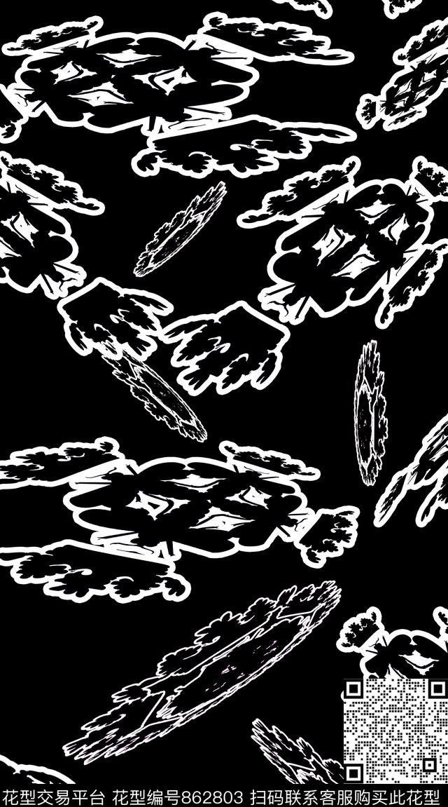 男装创意服装面料外套传统印花华亿平台下载（图片编号: 862803） - 瓦栏（Walan）