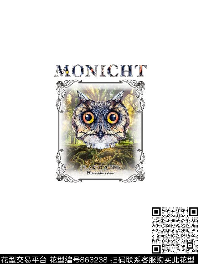 动物欧式时尚数码印花华亿平台下载（图片编号: 863238） - 瓦栏（Walan）