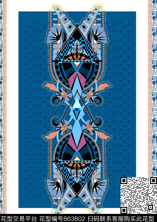 复古中国风巴洛克传统印花华亿平台下载（图片编号: 863802） - 瓦栏（Walan）