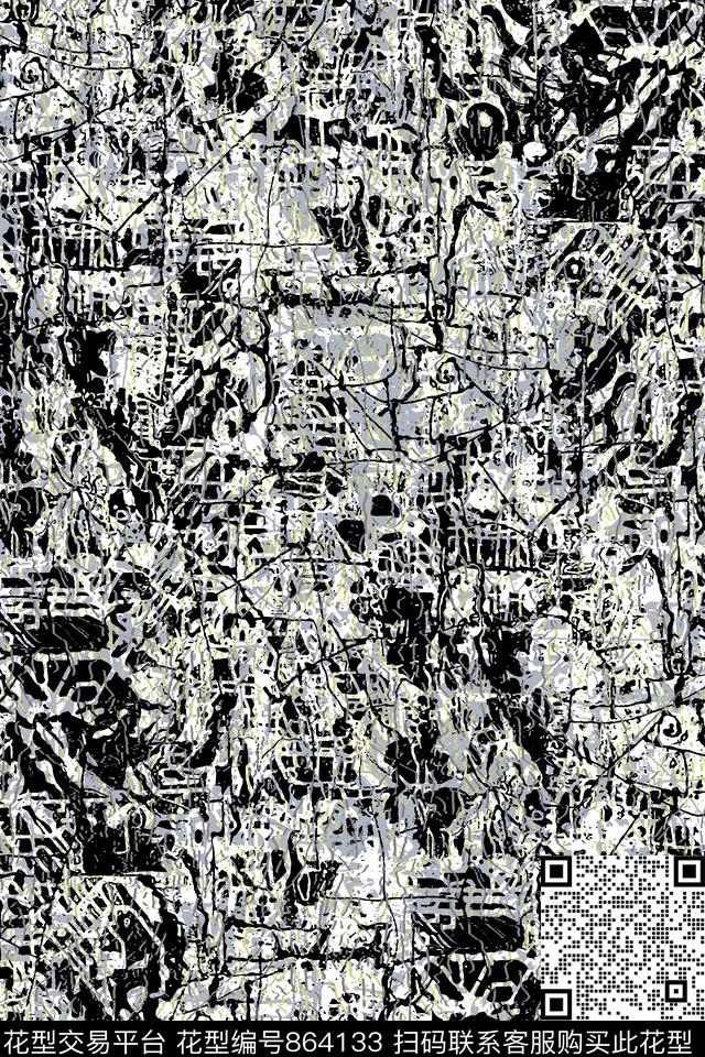 抽象纹理肌理纹理男装夹克华亿平台传统印花华亿平台下载（图片编号: 864133） - 瓦栏（Walan）