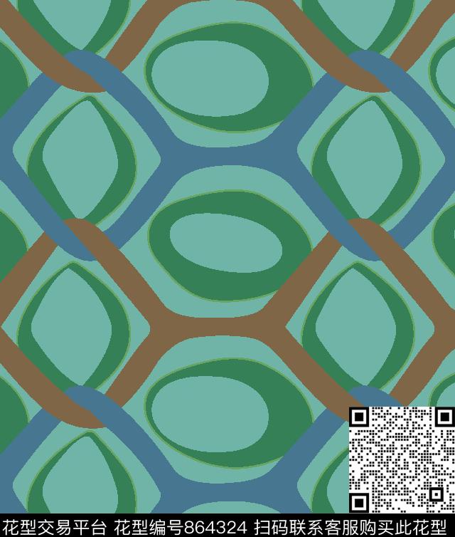 小方块不规则几何几何传统印花华亿平台下载（图片编号: 864324） - 瓦栏（Walan）