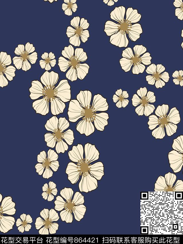 乱花小碎花大花传统印花华亿平台下载（图片编号: 864421） - 瓦栏（Walan）