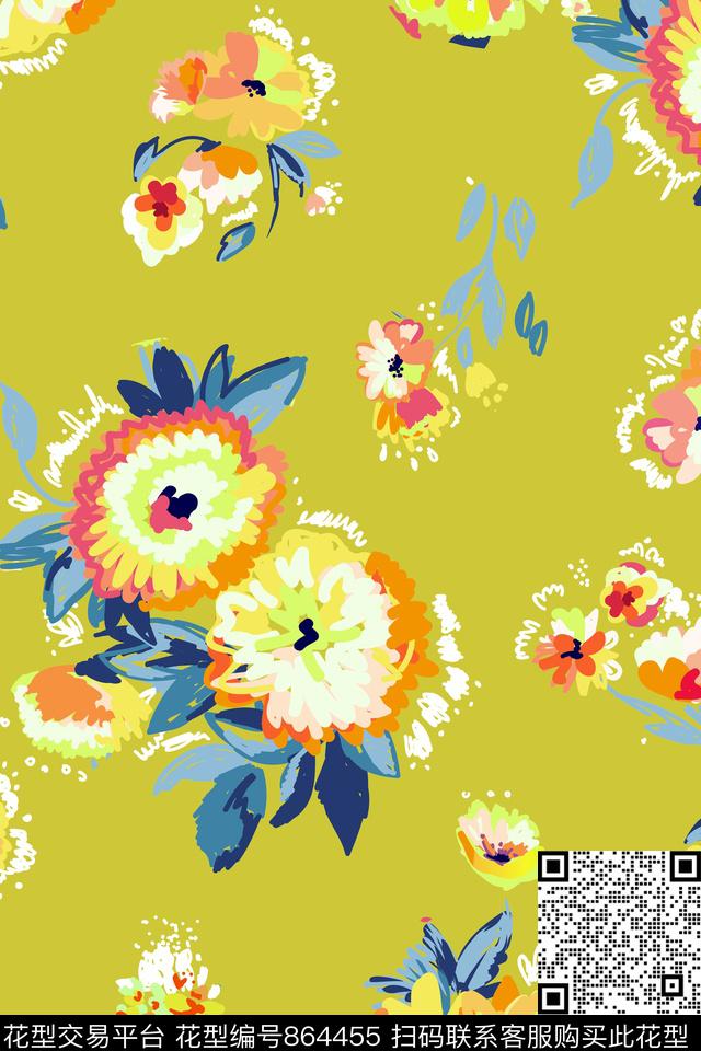 18-春夏花朵小碎花传统印花华亿平台下载（图片编号: 864455） - 瓦栏（Walan）