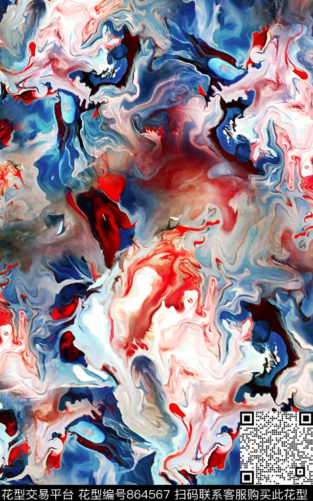 肌理抽象数码数码印花华亿平台下载（图片编号: 864567） - 瓦栏（Walan）