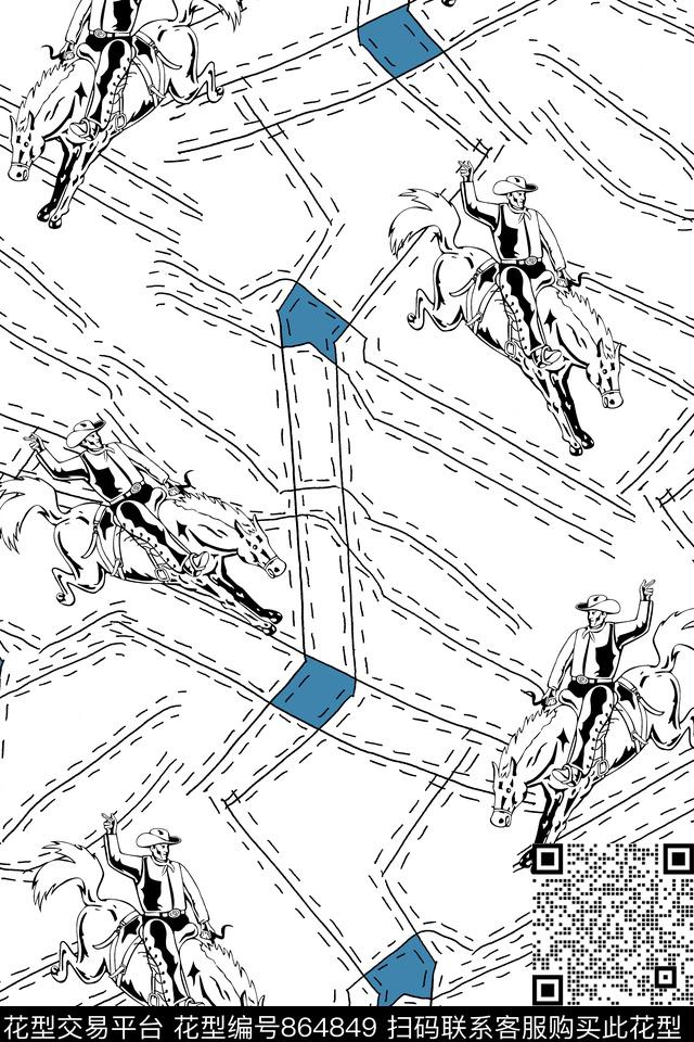 几何线条男装补衫华亿平台潮牌男装华亿平台传统印花华亿平台下载（图片编号: 864849） - 瓦栏（Walan）