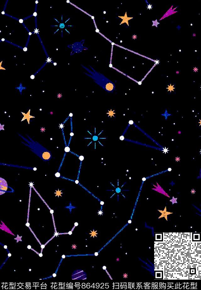 不规则几何音乐符号趣味数码印花华亿平台下载（图片编号: 864925） - 瓦栏（Walan）