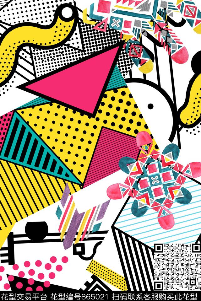 不规则几何菱形艺术传统印花华亿平台下载（图片编号: 865021） - 瓦栏（Walan）