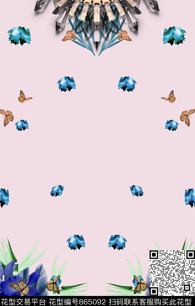 花瓣花朵花卉数码印花华亿平台下载（图片编号: 865092） - 瓦栏（Walan）