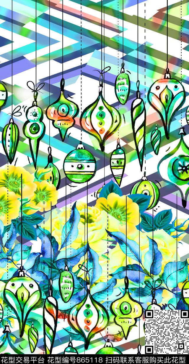 中国风植物鹦鹉数码印花华亿平台下载（图片编号: 865118） - 瓦栏（Walan）