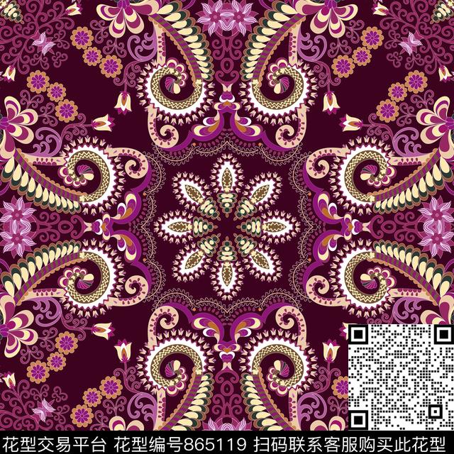 民族风中国风复古传统印花华亿平台下载（图片编号: 865119） - 瓦栏（Walan）