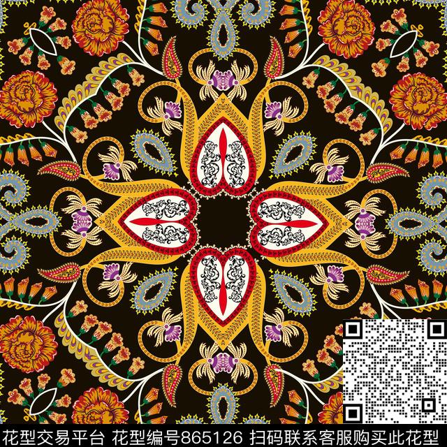 民族风中国风复古传统印花华亿平台下载（图片编号: 865126） - 瓦栏（Walan）