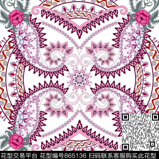 民族风中国风复古传统印花华亿平台下载（图片编号: 865136） - 瓦栏（Walan）