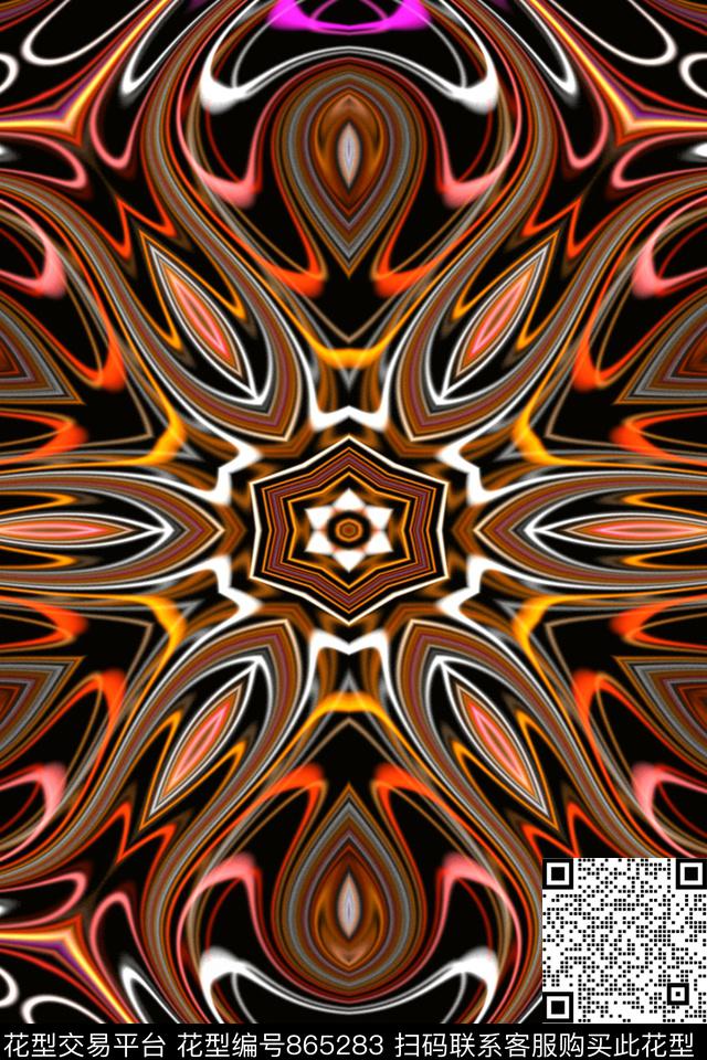 数码印花抽象数码印花华亿平台下载（图片编号: 865283） - 瓦栏（Walan）