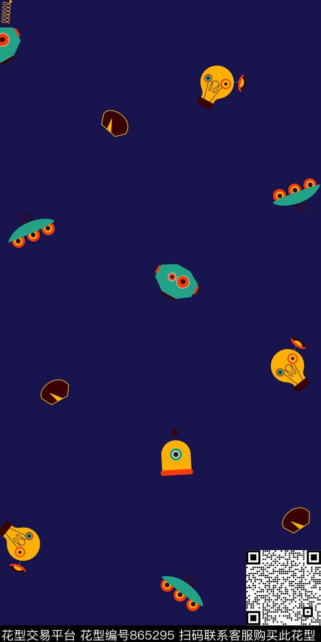 卡通机器人传统传统印花华亿平台下载（图片编号: 865295） - 瓦栏（Walan）