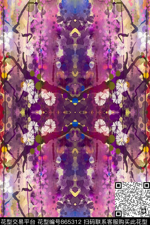 欧式民族风小碎花数码印花华亿平台下载（图片编号: 865312） - 瓦栏（Walan）