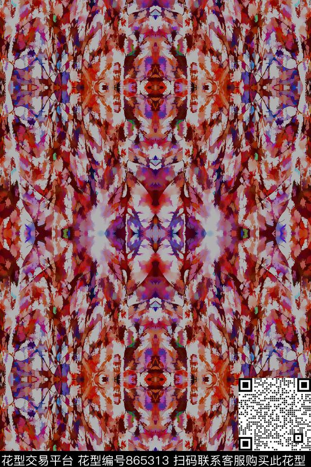 笔刷笔触纹理数码印花华亿平台下载（图片编号: 865313） - 瓦栏（Walan）