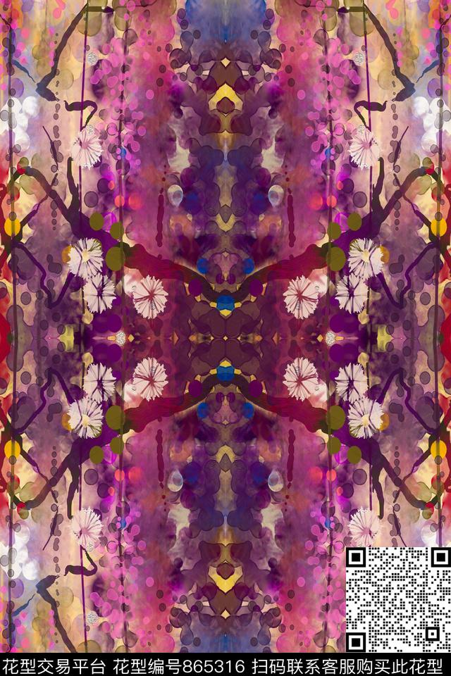 欧式民族风小碎花数码印花华亿平台下载（图片编号: 865316） - 瓦栏（Walan）