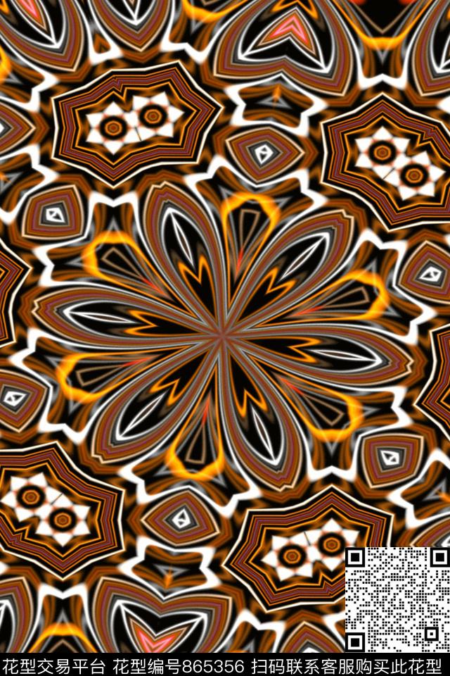 数码印花抽象数码印花华亿平台下载（图片编号: 865356） - 瓦栏（Walan）