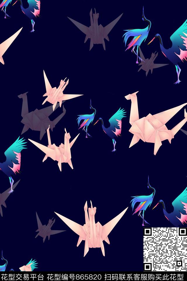 曲线曼陀罗叶子数码印花华亿平台下载（图片编号: 865820） - 瓦栏（Walan）