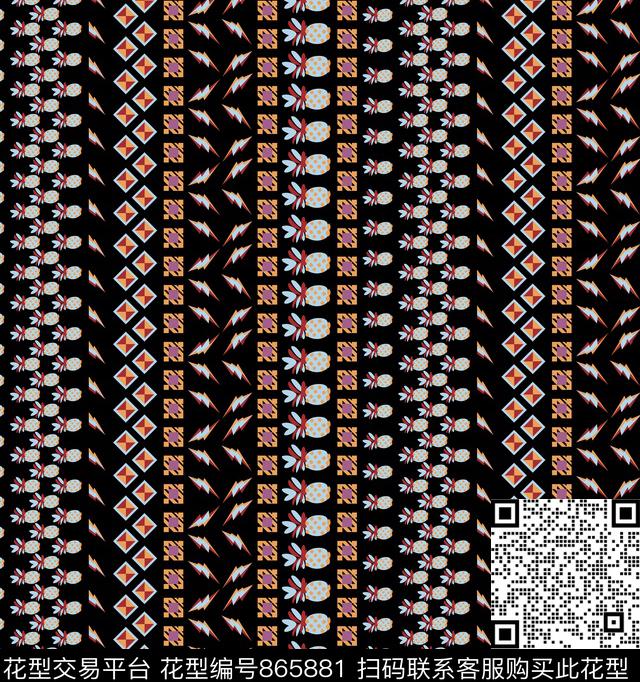 几何平底纹重复组合传统印花华亿平台下载（图片编号: 865881） - 瓦栏（Walan）