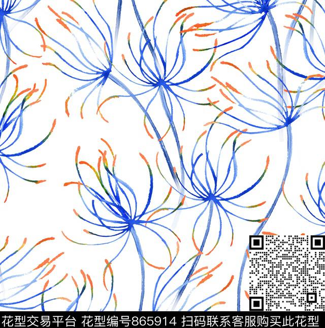 花朵小碎花趣味数码印花华亿平台下载（图片编号: 865914） - 瓦栏（Walan）