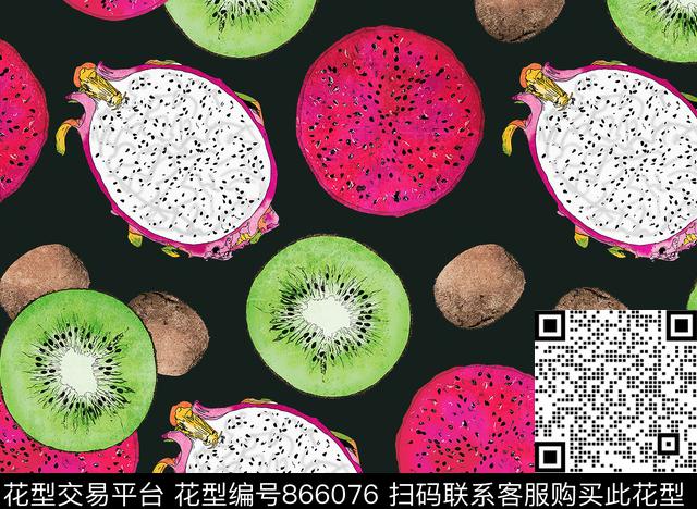 童装水果火龙果数码印花华亿平台下载（图片编号: 866076） - 瓦栏（Walan）