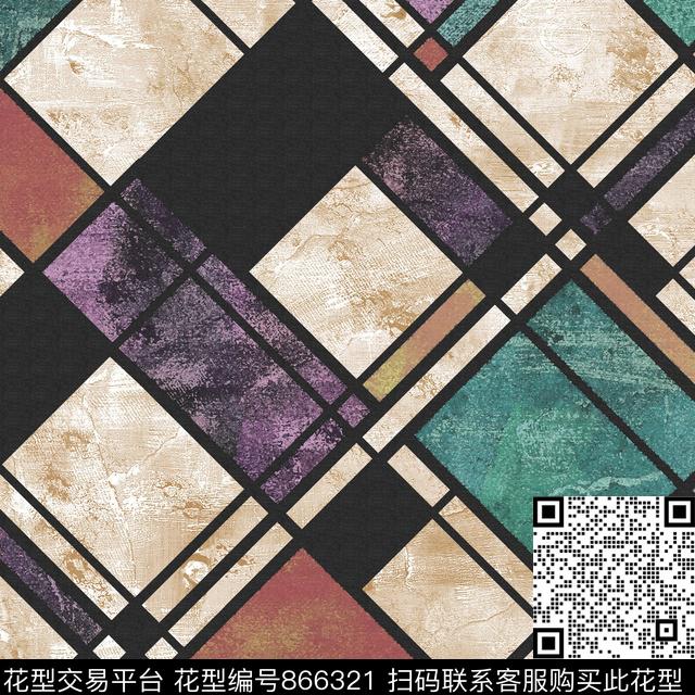 十字休闲解构数码印花华亿平台下载（图片编号: 866321） - 瓦栏（Walan）