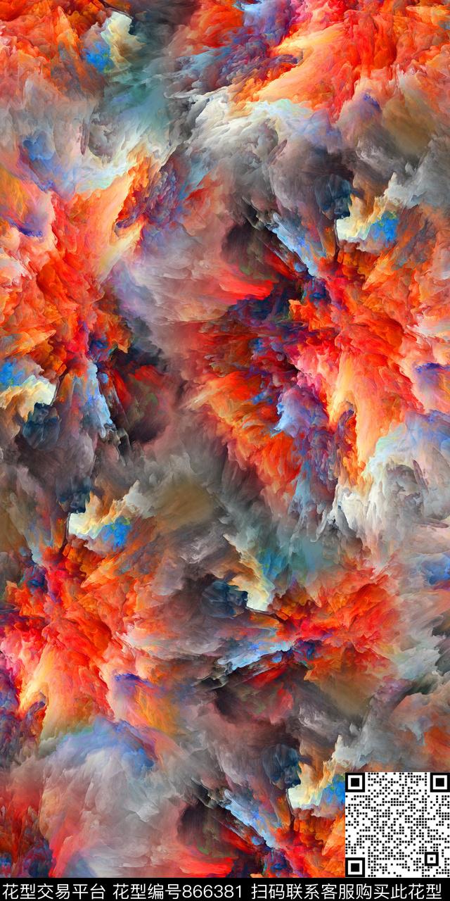 纹路数码印花抽象数码印花华亿平台下载（图片编号: 866381） - 瓦栏（Walan）