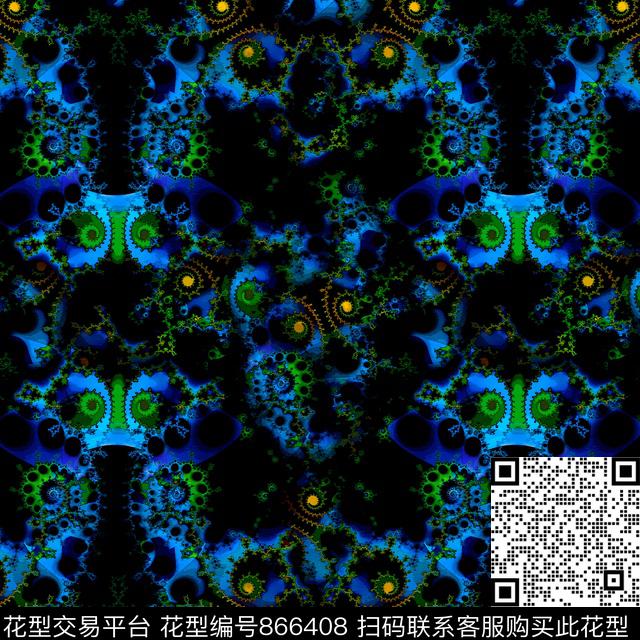 巴洛克云纹民族风数码印花华亿平台下载（图片编号: 866408） - 瓦栏（Walan）