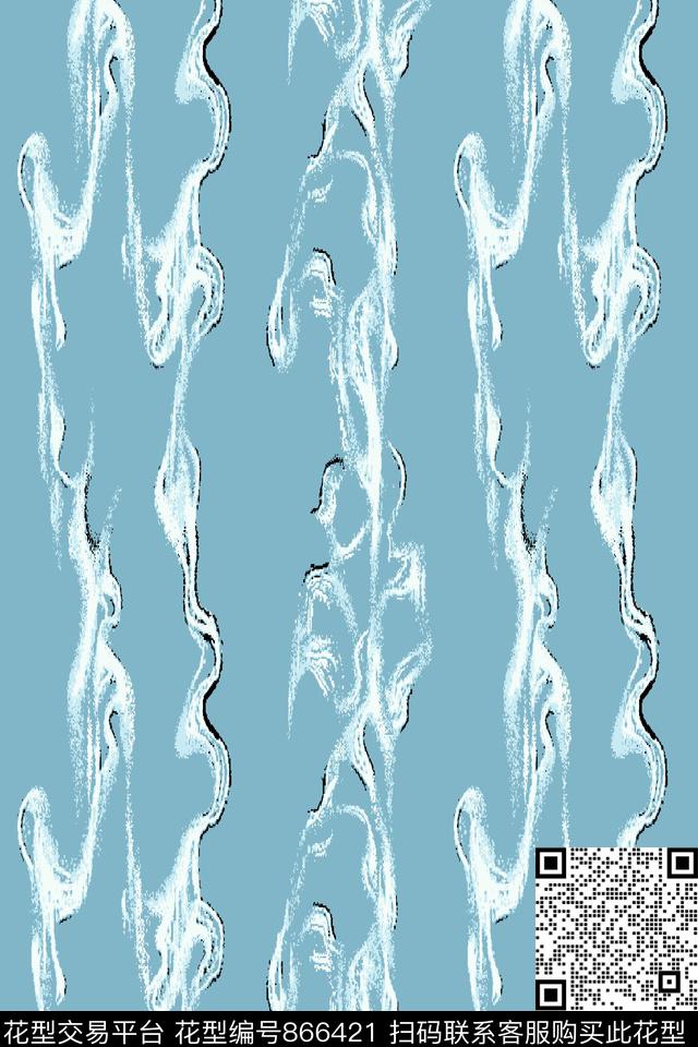 不规则几何波浪条纹抽象数码印花华亿平台下载（图片编号: 866421） - 瓦栏（Walan）